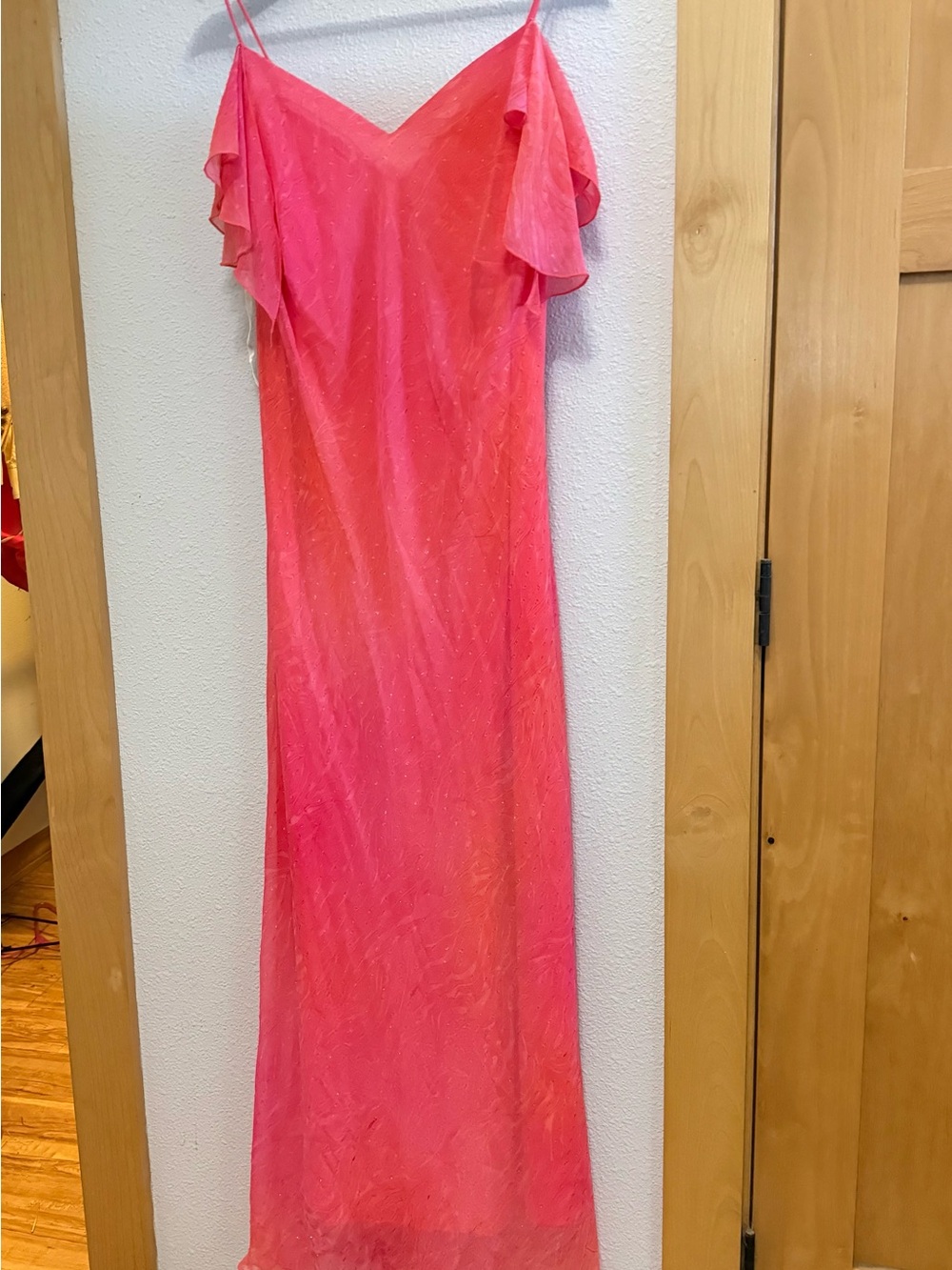 Pink Spaghetti-Strap Slip Dress